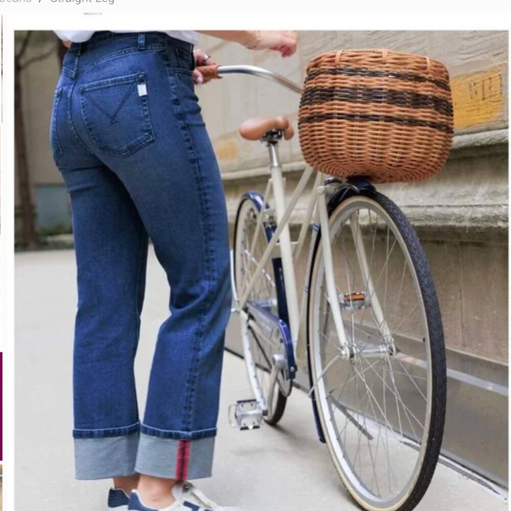 Mersea Bessie Straight Leg Cuffed Jeans in "Faded Ink" Size 25. NWT!! - Picture 5 of 7